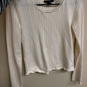 Lace trim long sleeve